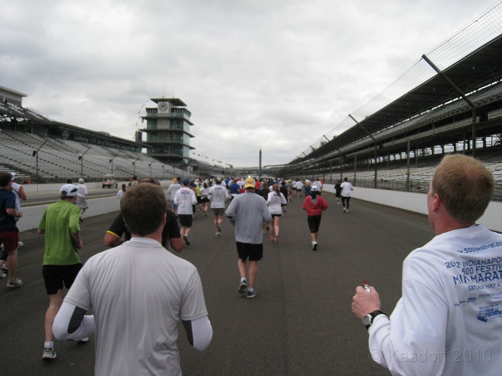 Indy Mini-Marathon 2010 305.jpg - Donw the front straight of the track.